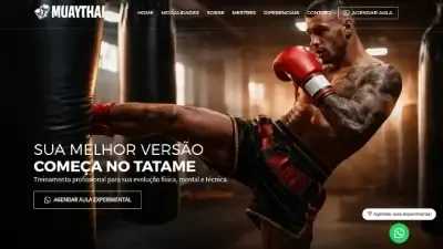 Exemplo de site para academia
