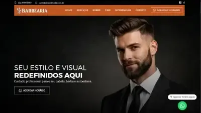 Exemplo de site para barbearia